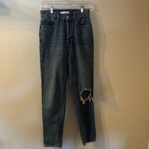 Pacsun Ultra High Rise Slim Distressed Blue Jeans